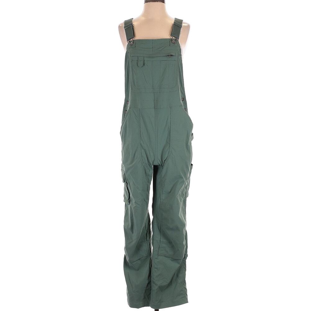Duluth Trading Co Women’s XXL Green Utility Bib Overalls Cargo Stretch Workwear - Picture 3 of 7